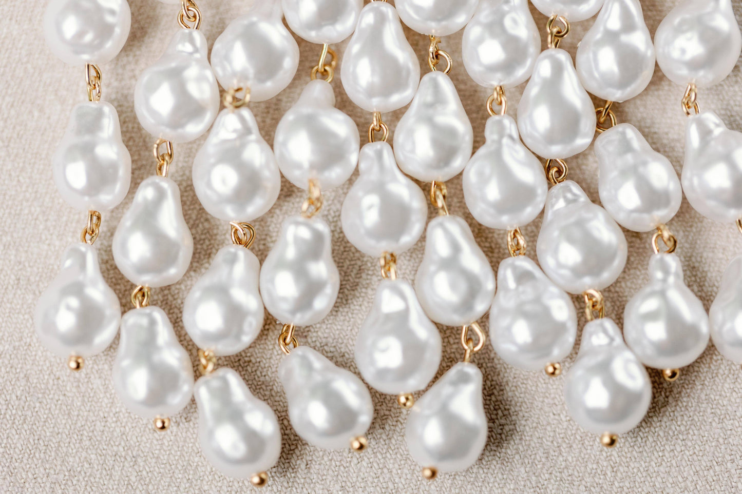 St Armands Designs of Sarasota - Natural Pearl Statement Drop Statement Earrings