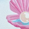 Cotswold Co Designs - Pink Pearl Shell Needlepoint Canvas, Artisan Printed Canvas,