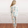 8 Oak Lane - Hydrangea Ribbons Luxe Long PJ Set: XS/SM