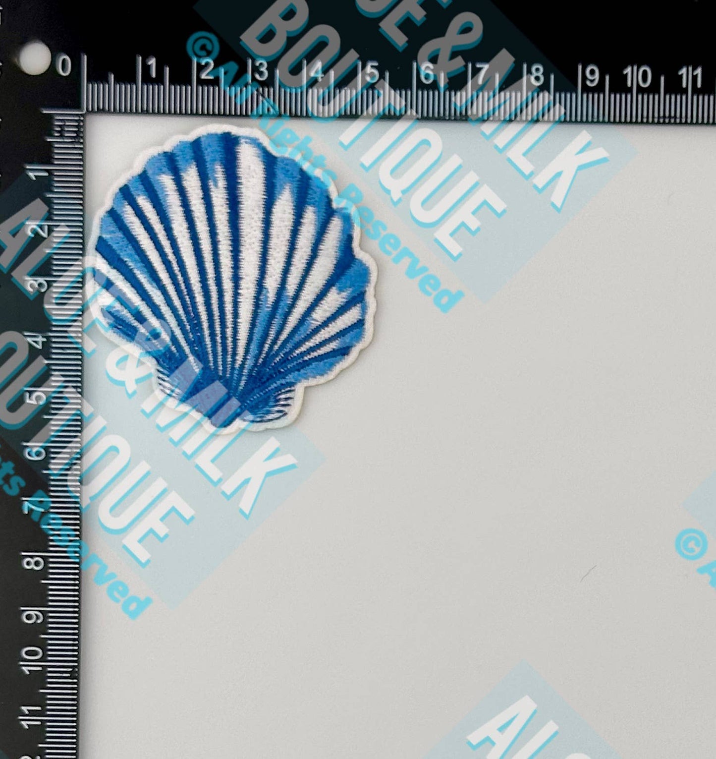 Aloe and Milk Boutique - Blue Sea Shell Patch, Blue Shell, Sea Shells, Beach Patches