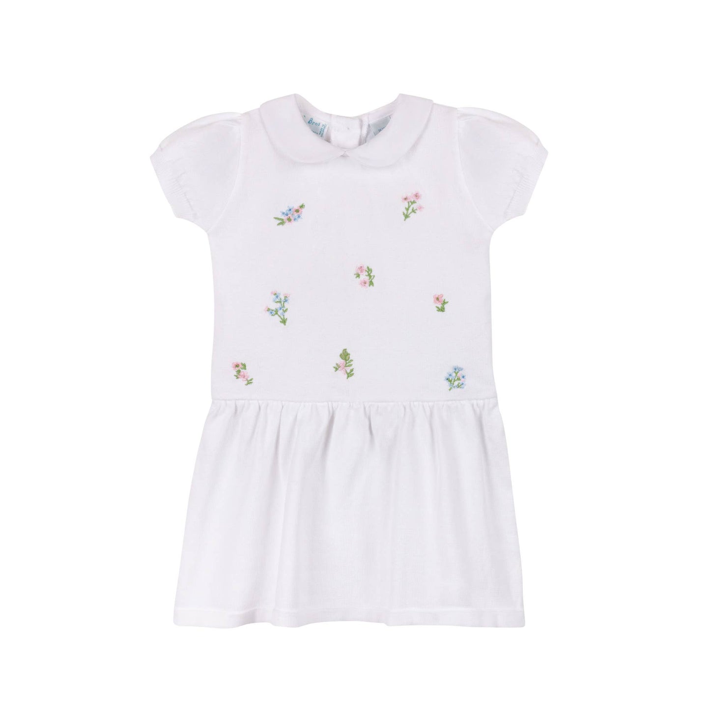 Feltman Brothers - Girls Embroidered Garden Knit Dress: White / 24M