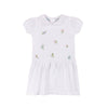 Feltman Brothers - Girls Embroidered Garden Knit Dress: White / 24M