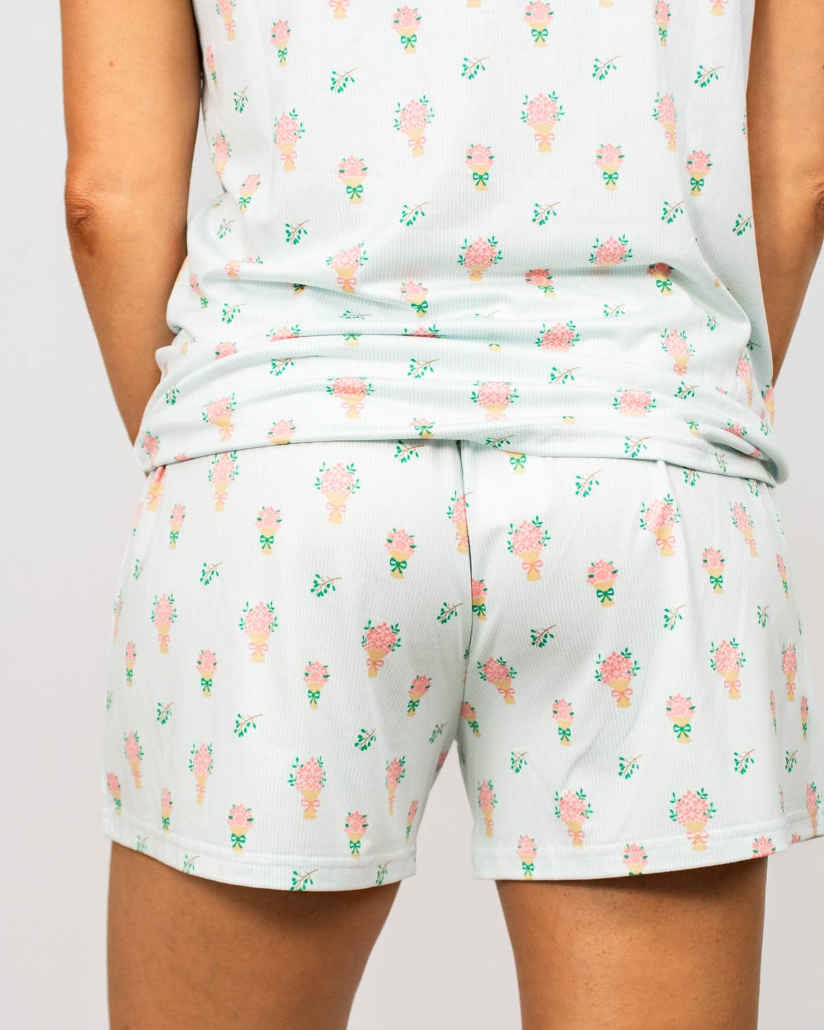 The Royal Standard - Love Blooms Here Sleep Shorts   White/Multi   -Asst.: Large