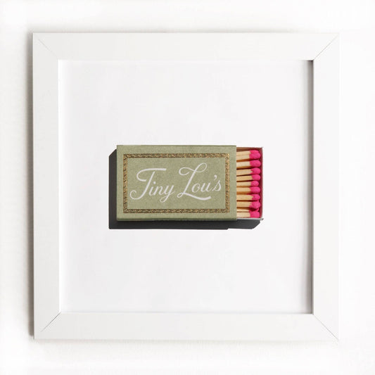 Match South - Tiny Lou's: White Frame: $135