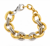 HAVEN + FAYE Collective - Gilded Harmony Mixed Metal Chain Bracelet | 18k Gold Plated Stainless Steel