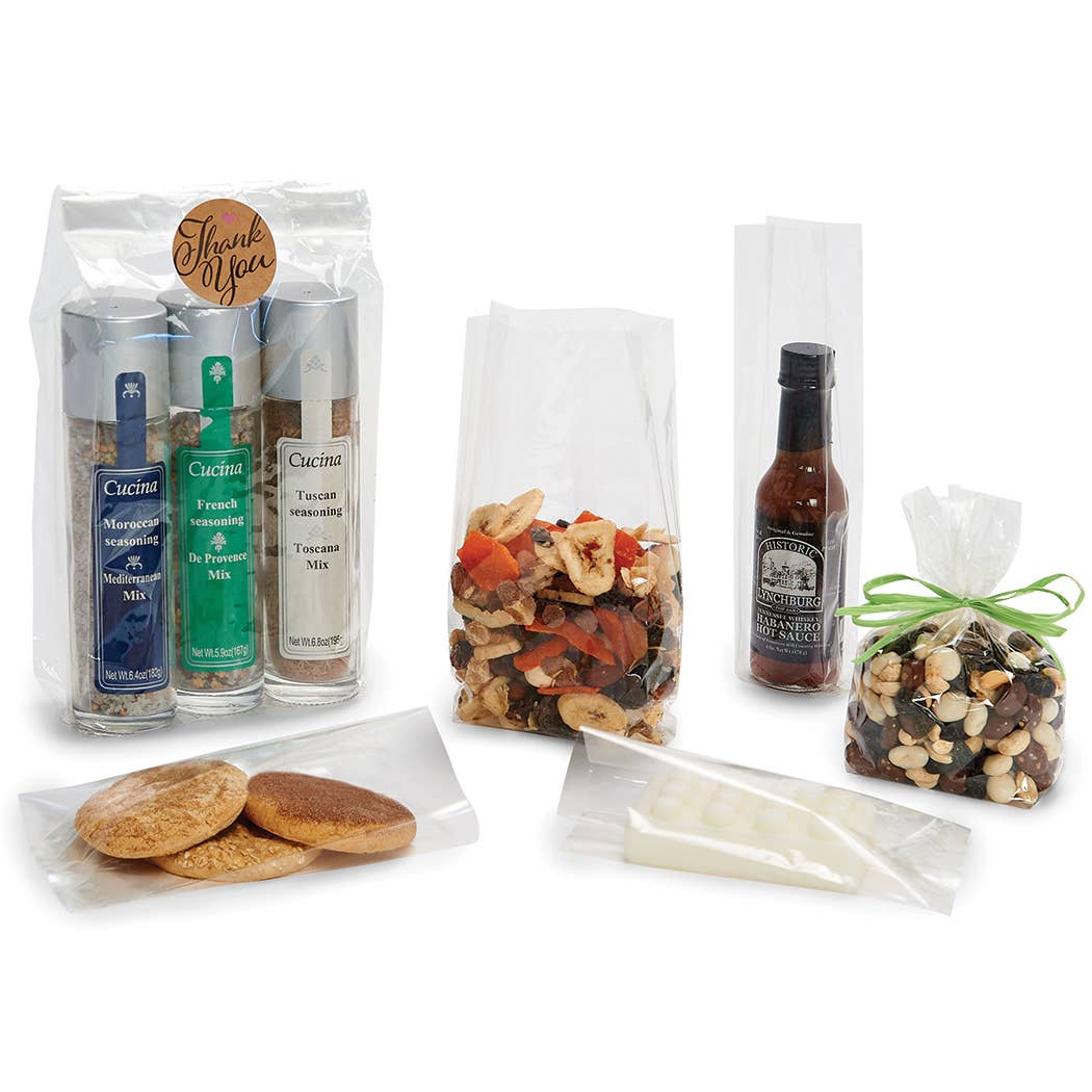 Nashville Wraps - Biodegradable 1.2 Mil Clear Cello Treat Bags: 100 Pack / 6x3.25x13.5"