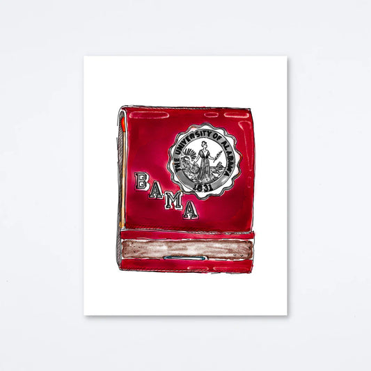 University of Alabama Matchbox Print