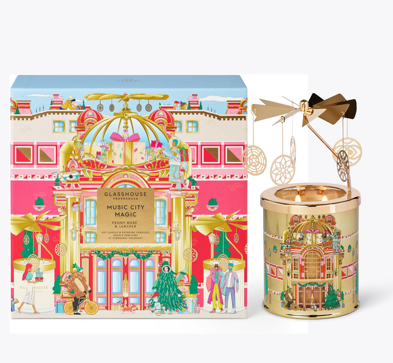 Glass House Holiday Candle Carousel