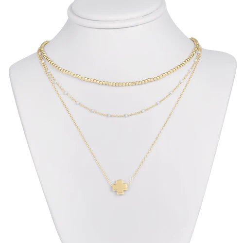 Classic Simplicity Pearl Signature Cross Layers