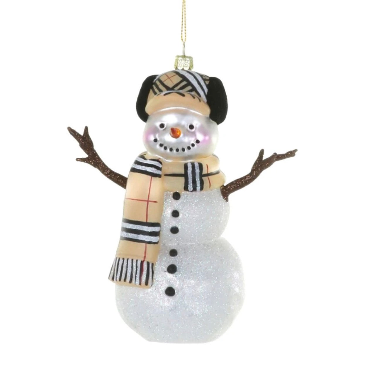 Best Dressed Snowman Glass Ornament