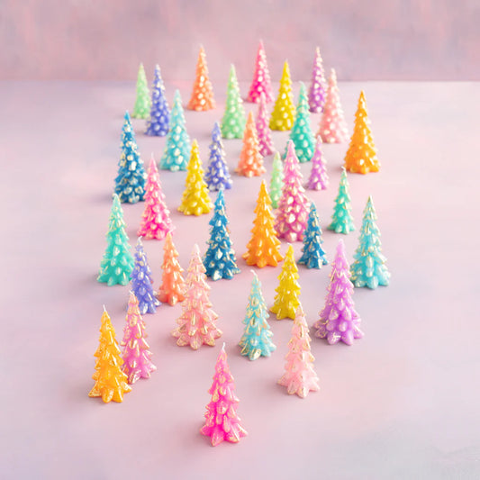 Rainbow Tree Candles