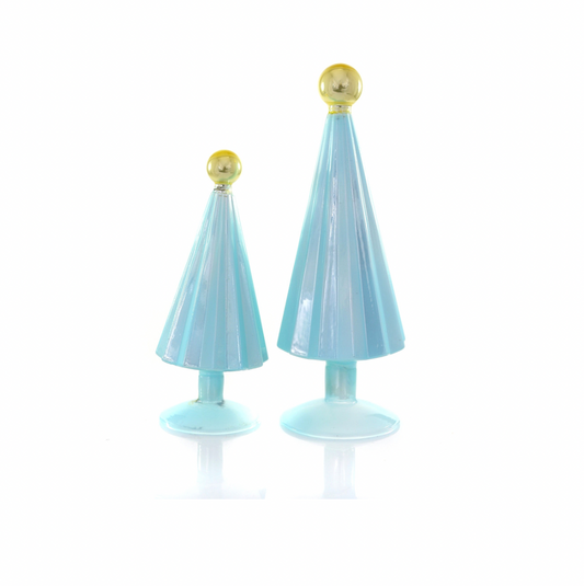 Pleated Tree Small - Blue & Gold