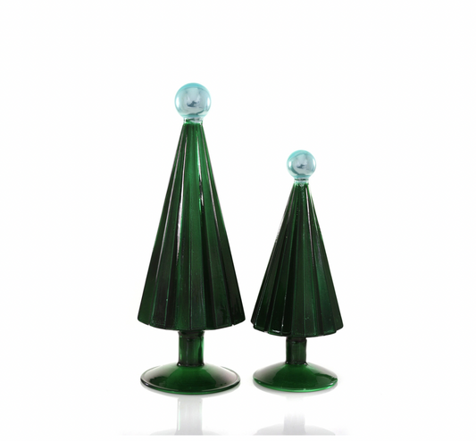 Pleated Tree Small - Green & Blue