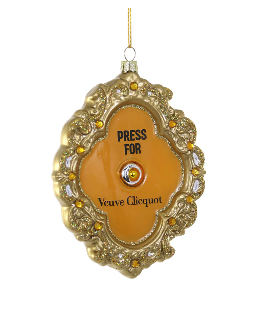 Press For French Champagne Ornament