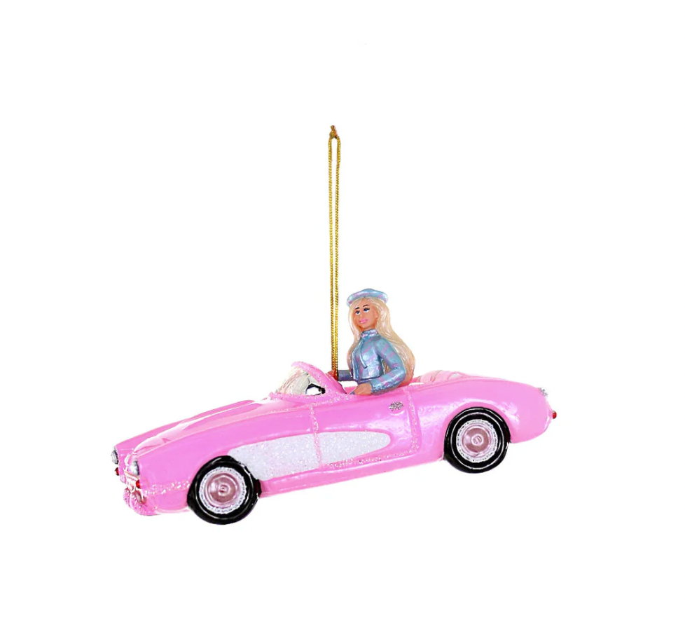 Pink Corvette Ornament