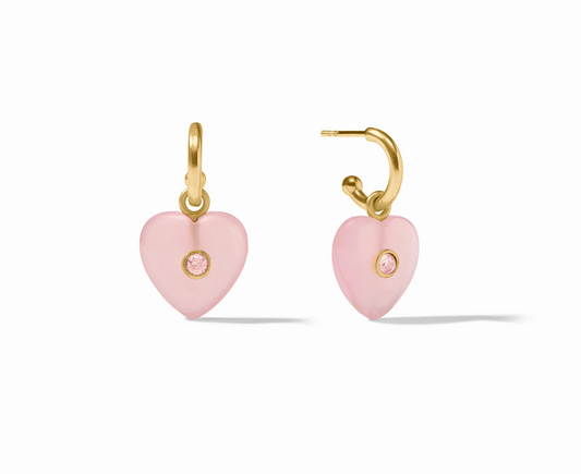 Julie Vos Heart Hoop & Charm Earring
