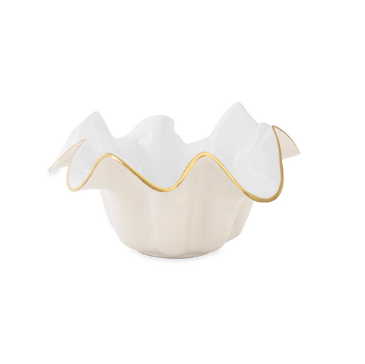 ENCANTO Medium Medusa Bowl Cream and White