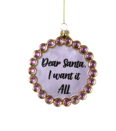 Dear Santa Ornament