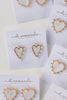 St Armands Designs of Sarasota - Pearl Studded Pink Tortoise Heart Earrings