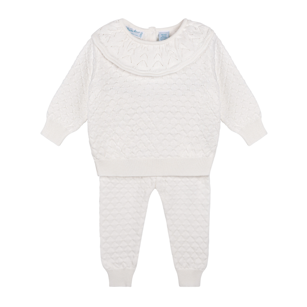 Feltman Brothers - Girls Quilted Knit Set: Pink / 4T