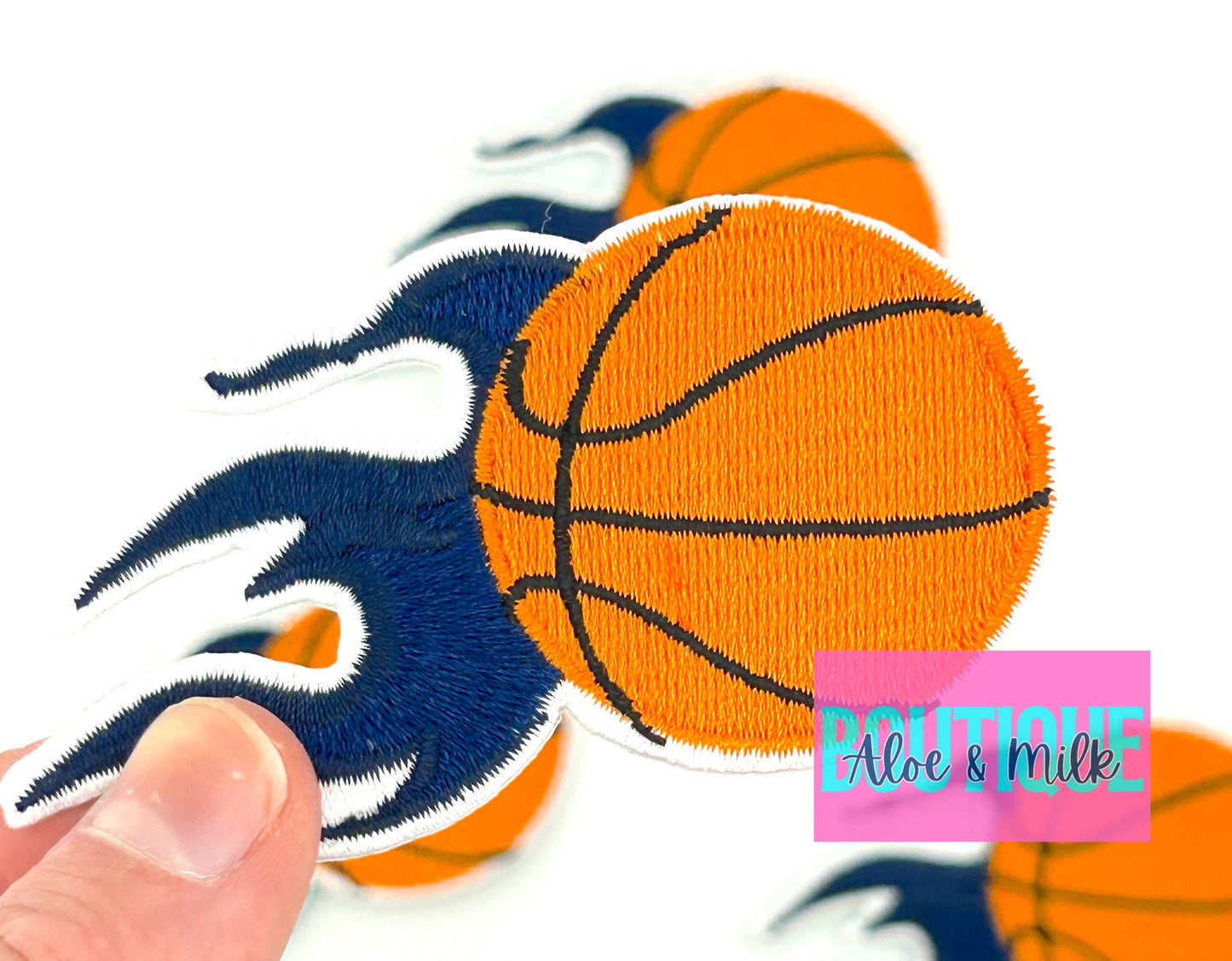 Aloe and Milk Boutique - Basketball Patch, Sports Patch, Game Day Patches: Red