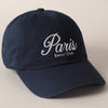 Fashion City - Paris Social Club Text Embroidery Baseball Cap: Beige / ONE SIZE