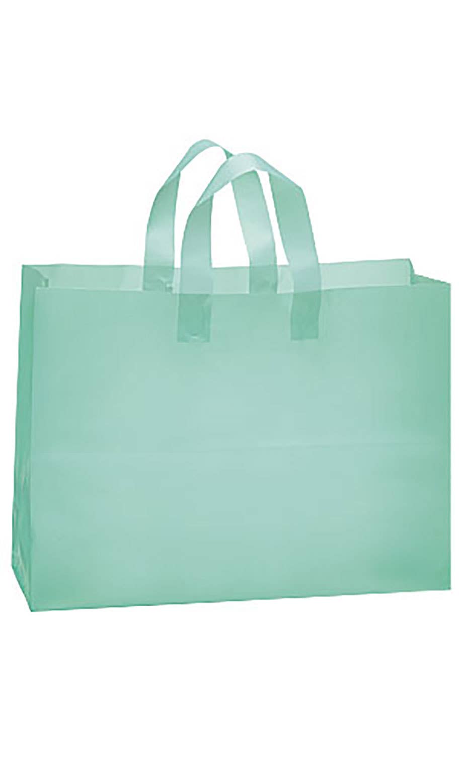 Store Supply Warehouse - Frosted Retail Shopping Bags: Clear / Case of 100 / Medium