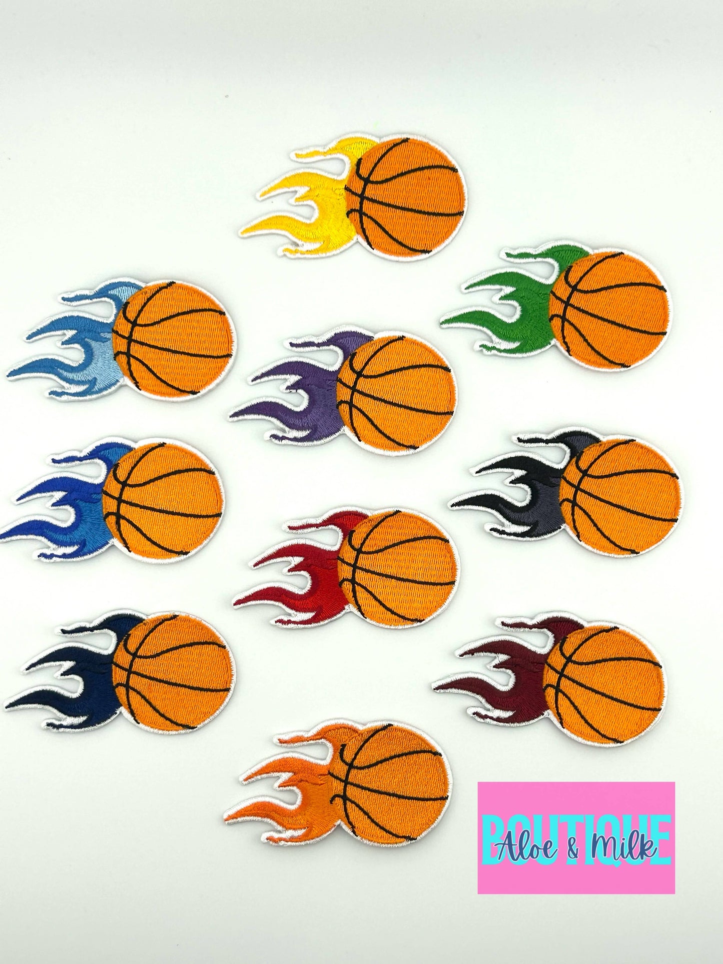 Aloe and Milk Boutique - Basketball Patch, Sports Patch, Game Day Patches: Red