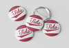 Cute As A Button - Alabama Tide Script Button