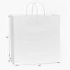 Nashville Wraps - White Kraft Retail Paper Shopping Bags: 100 Pack / Junior 8x5x8"