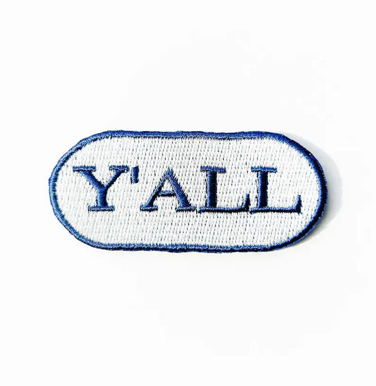 Field Trip Threads - Blue Y'all Embroidered Iron-on Patch for Hats & Clothing