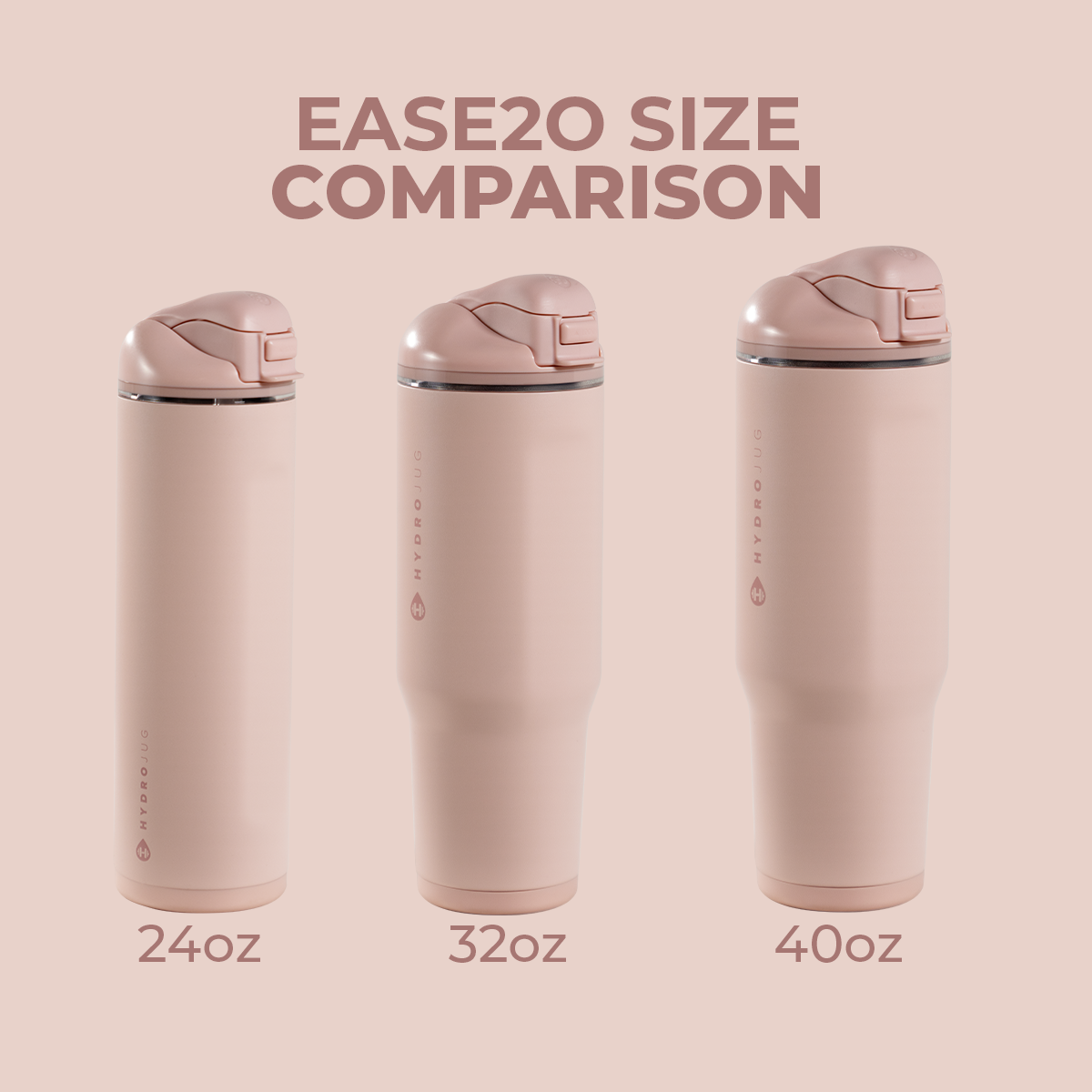 HydroJug - Dusty Rose HydroJug 24 oz Ease2o