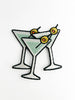 Field Trip Threads - Martini Embroidered Patch | Cocktail Lover Iron On Patch