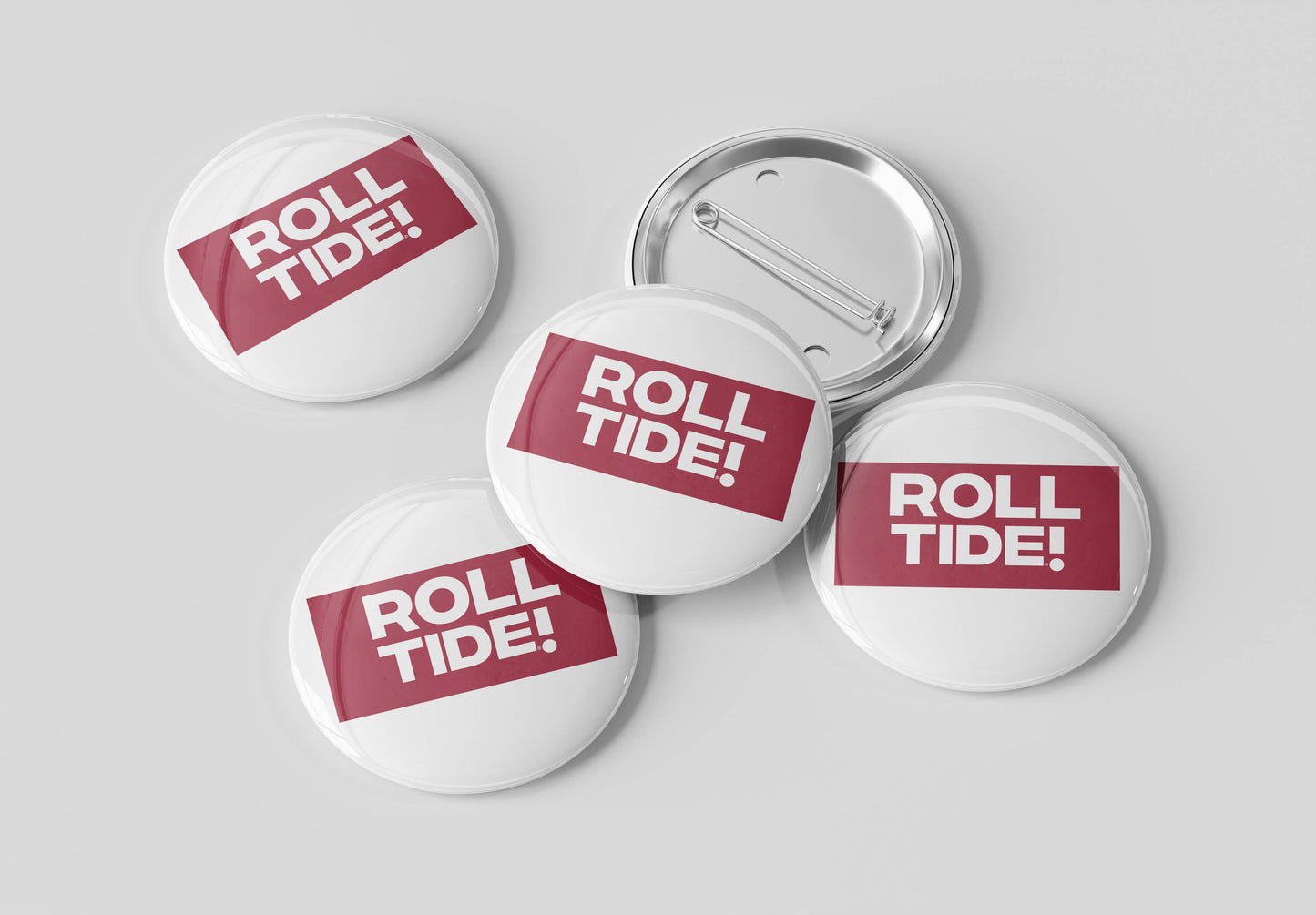 Cute As A Button - Alabama Roll Tide Bar Button