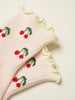 Effortless Club - 🍒 Cherry Ruffle Grip Sock [Baby Pink], Pilates Socks