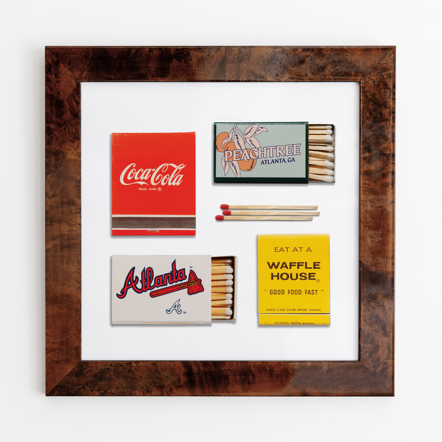 Match South - The Atlanta Collection Collage: White Frame: $135