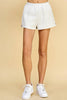 TCEC - CP9795-High waisted Sweat Shorts: White / M