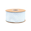LA Ribbons Wholesale - 2 1/2" Wired Ribbon | Blue/White Woven | 10 Yard Roll