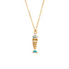 Savvy Bling - Blue Fish Necklace Water Resistant