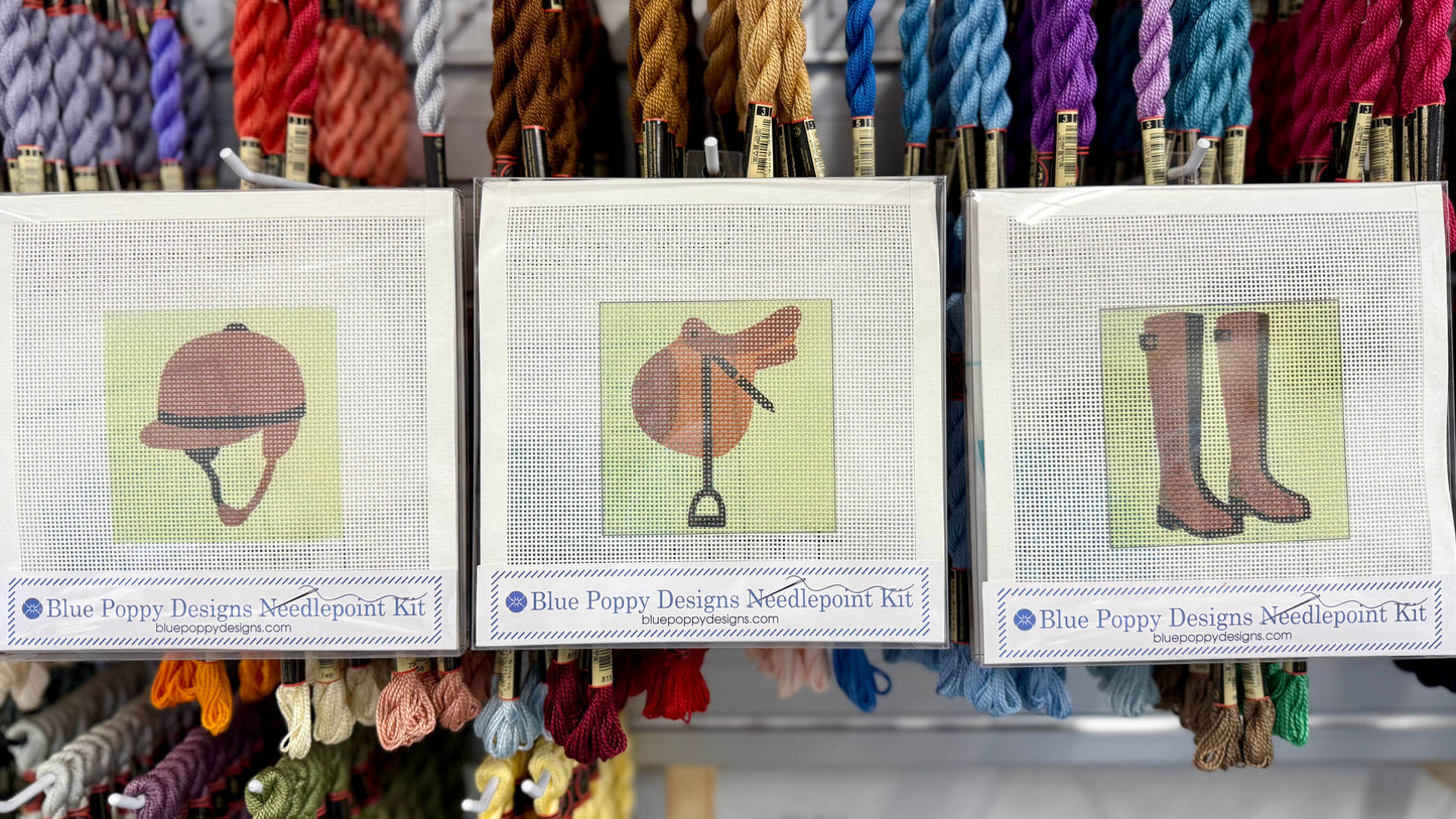 English Riding Saddle Needlepoint Kit