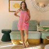 Sunshine Tienda - Orchid Pinstripe Grotto Dress: S