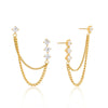 Savvy Bling - Starlight Double Chain Earrings Water Resistant