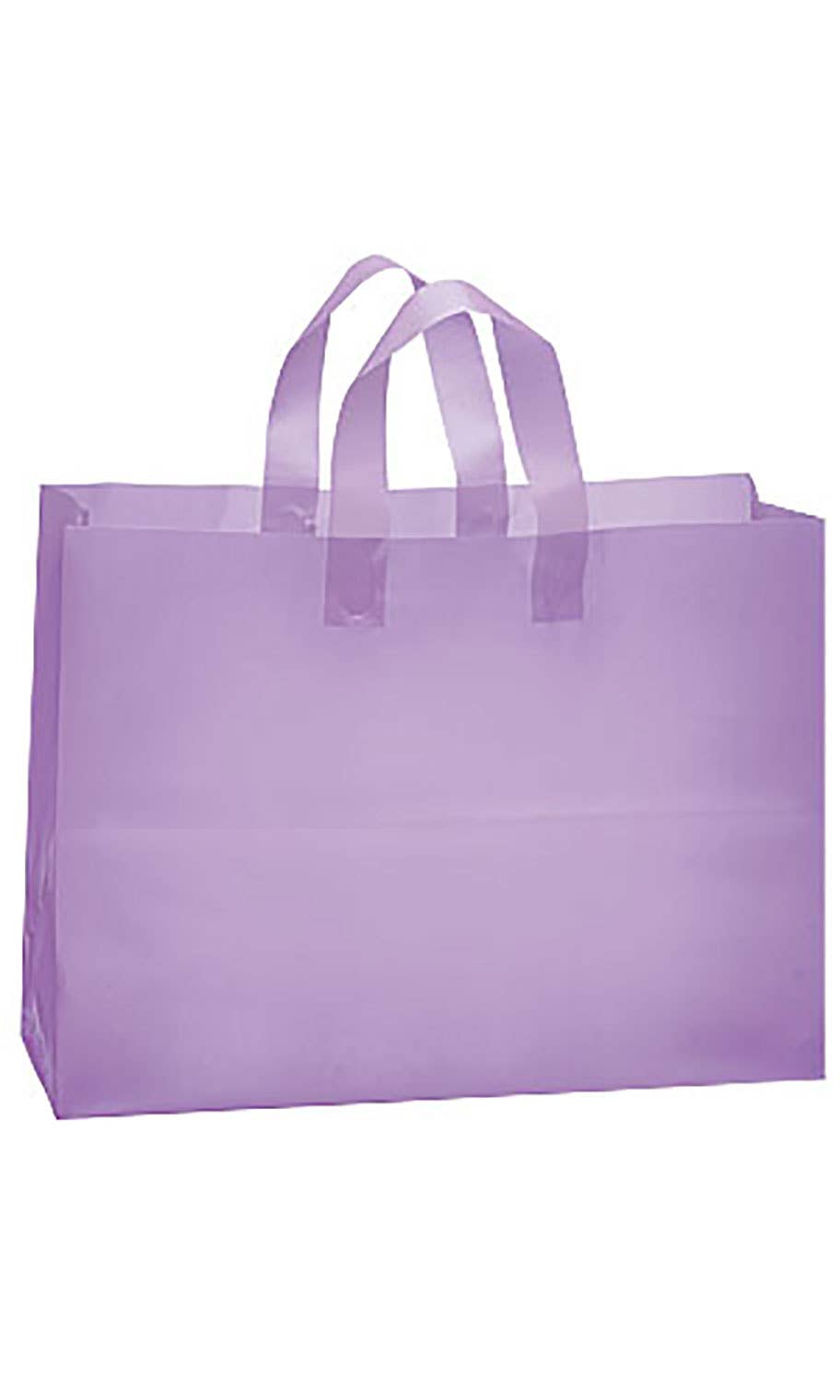 Store Supply Warehouse - Frosted Retail Shopping Bags: Clear / Case of 100 / Medium