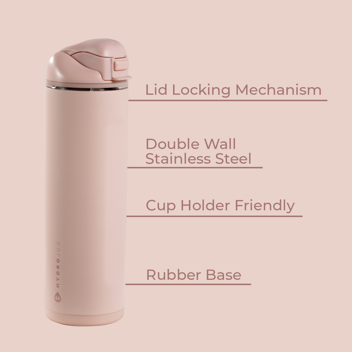 HydroJug - Dusty Rose HydroJug 24 oz Ease2o