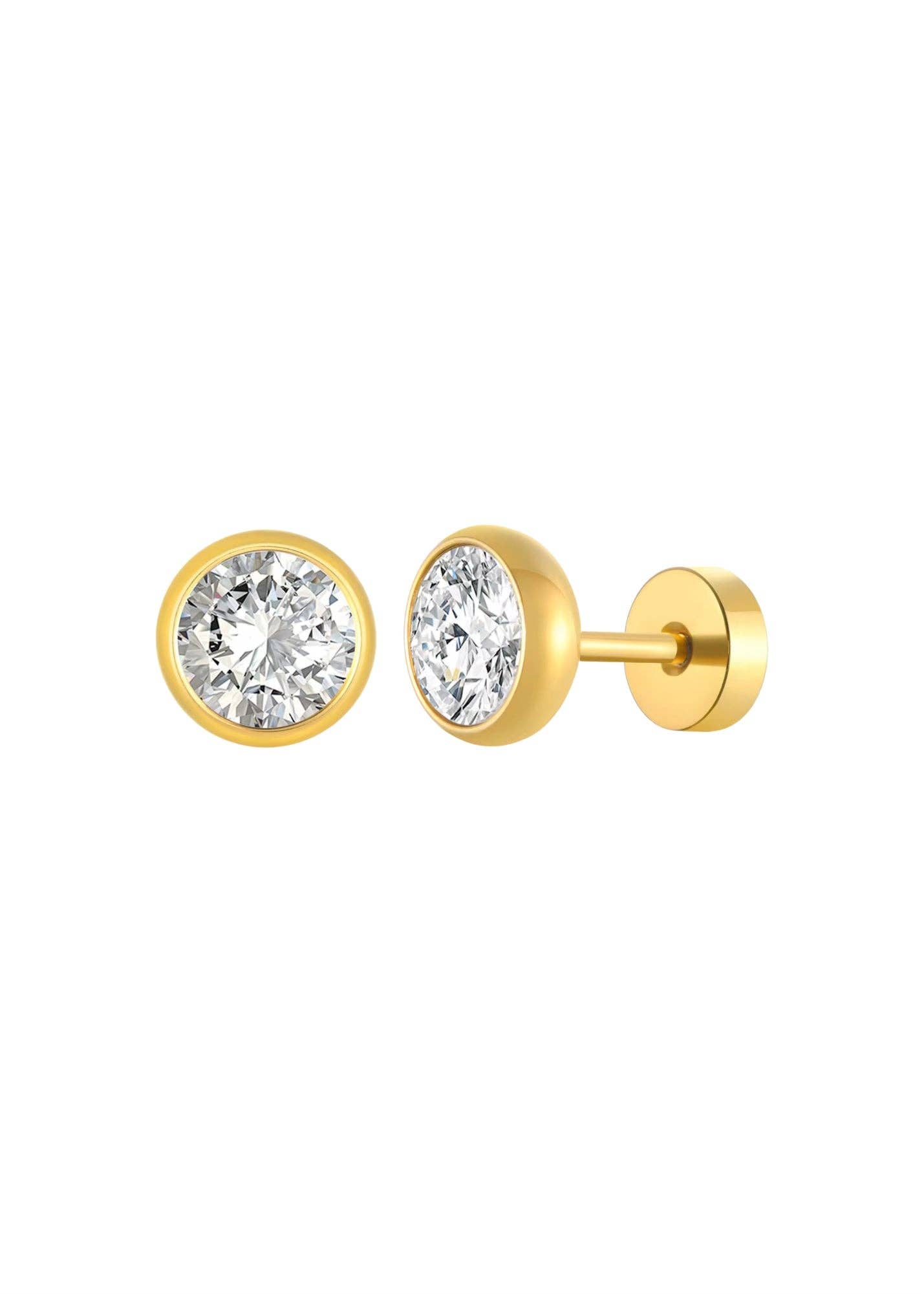 Shay Screw-back Studs: Gold