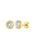 Shay Screw-back Studs: Gold