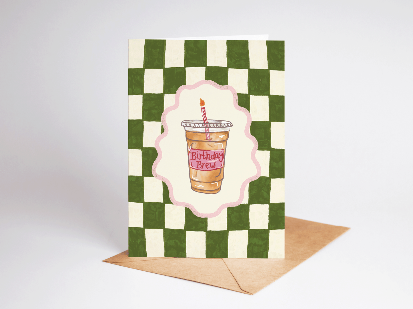The Shelley Society - Birthday Brew Iced Coffee Coquette Caffeine Greeting Card