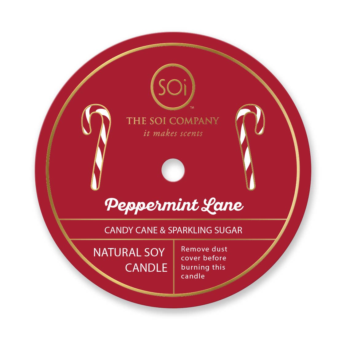 The SOi Company - Peppermint & Candycane  12oz  Icon Candle