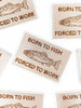 Field Trip Threads - Born to Fish, Forced to Work Patch – Embroidered Iron-On