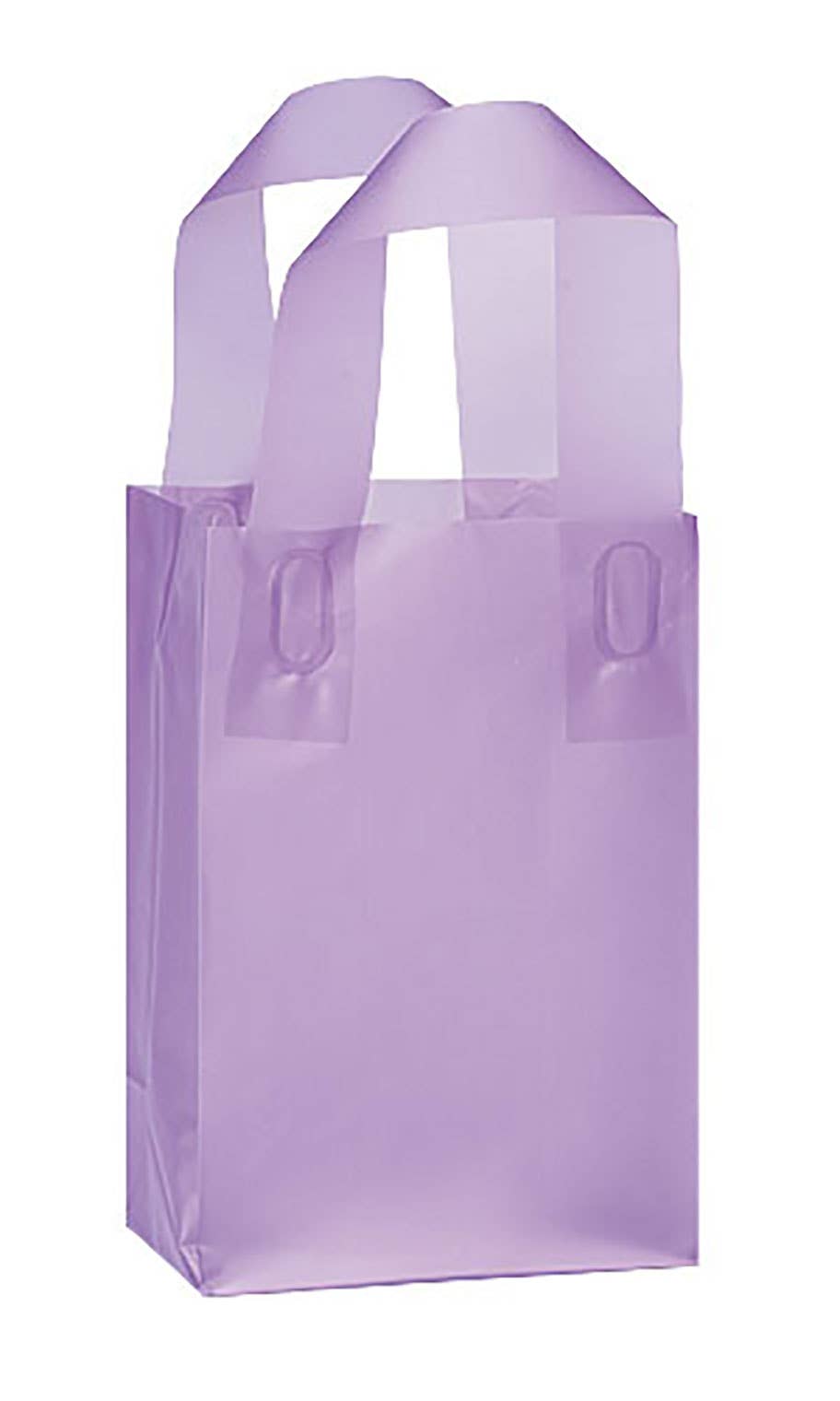 Store Supply Warehouse - Frosted Retail Shopping Bags: Clear / Case of 100 / Medium